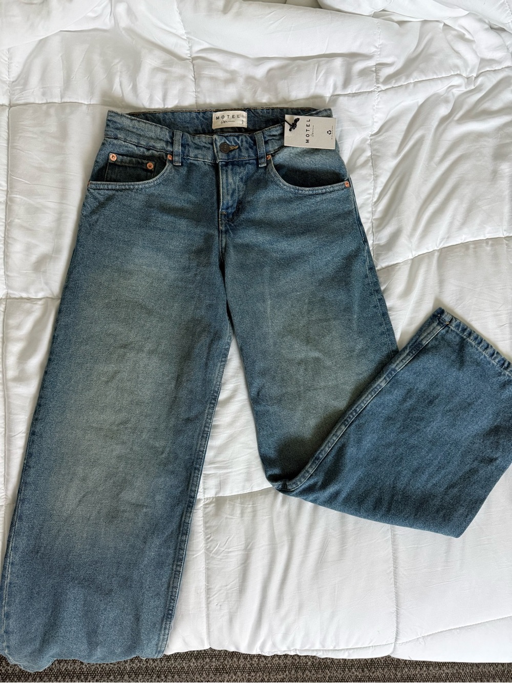 Motel Denim Low Rise Parallel Jeans - Picture 2 of 7